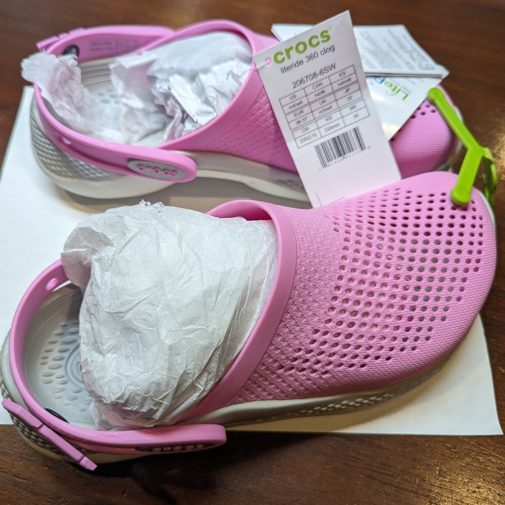 COPY - Pink lite ride Crocs size 6